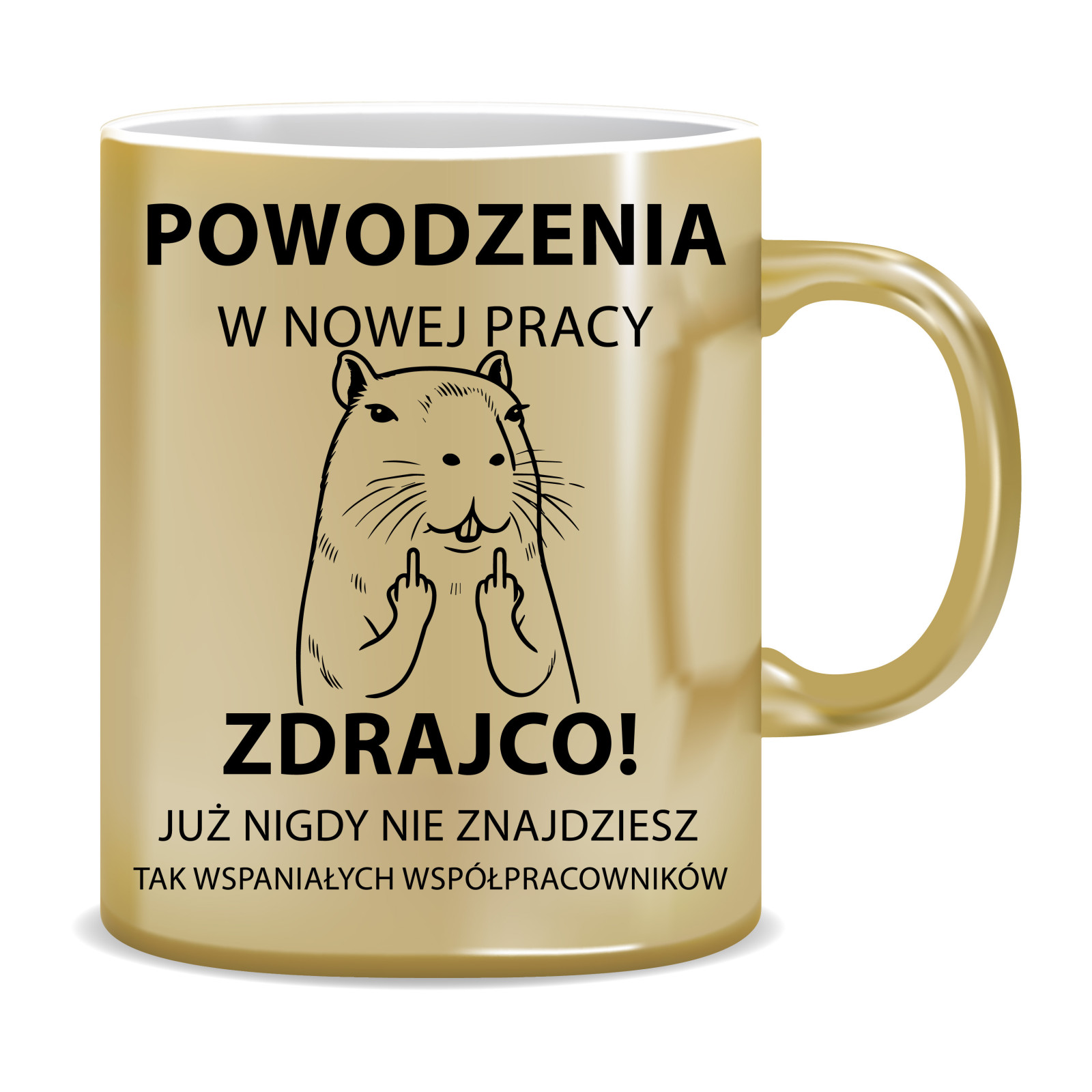 Kubek Złoty Żegnająca kapibara na pożegnanie